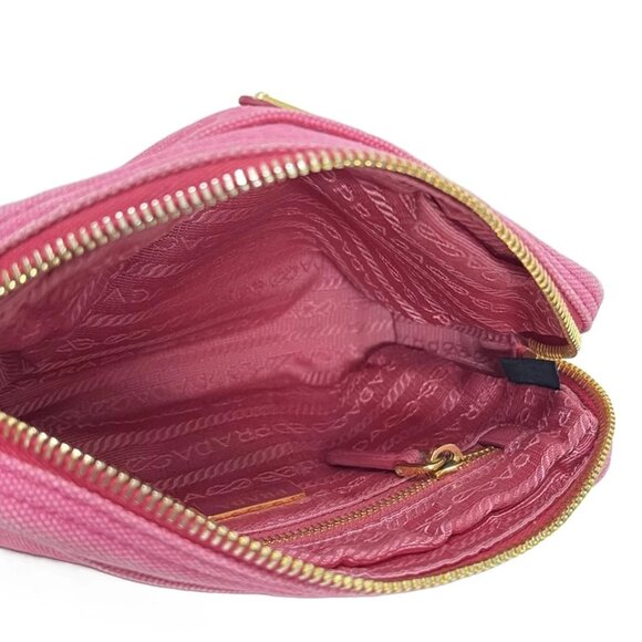 PRADA - Pink Canvas Pouch 132-072125 - Picture 4 of 6